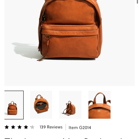 Madewell Lorimer Mini Backpack. New with tags. - Picture 4 of 12